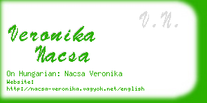 veronika nacsa business card